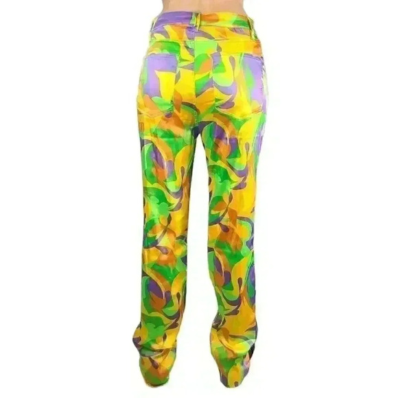 Danielle Bernstein Saved by The Bell Ankle Flare Trippy 70's Jeans NWT - Picture 4 of 4